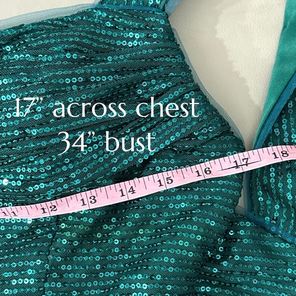 EAST COAST BELLA Green Sequin Cocktail Dress Sleeveless Tie Back Mini Women Sz M - Picture 14 of 16